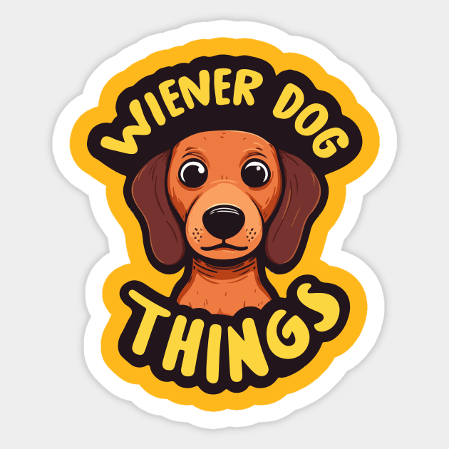 Wiener Dog Things Sticker by BarkandStick